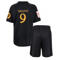 Real Madrid Kylian Mbappe #9 Tredjedraktsett Barn 2023-24 Kortermet (+ Korte bukser)